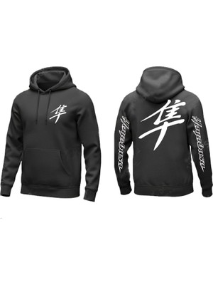 Suzuki Hayabusa Baskılı Siyah Sweatshirt