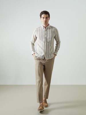 Lc Waikiki Yeni Sezon Standart Kalıp Gabardin Erkek Pileli Chino Pantolon