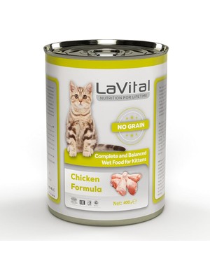 Tahılsız Tavuk Etli Ezme Konserve Yavru Kedi Maması 400 gr