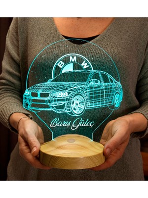 Bmw Logolu Isimli , Araba Hayranlarına Hediye, Doğum Günü Hediyesi, Kişiye 3D