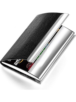 Boldy Metal Iç Kaplamalı Kartlık - Manyetik Slim Metal Kartlık - Çelik Kaplama Para Cüzdanı - Kartvizitlik - Lux Kaplama Kartlık