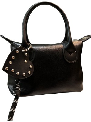 Turqa Siyah Charmlı Yumuşak Suni Deri Orta Boya Ayarlanabilir Askı Kadın Çapraz Çanta