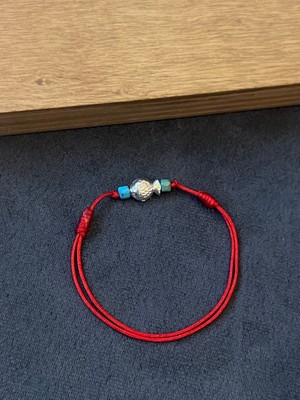 Aida Jewelss 925 Ayar Gümüş Balık Bileklik Doğal Firuze Taşlı Şans Balık Bileklik