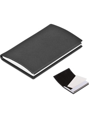 Boldy Metal Iç Kaplamalı Kartlık - Manyetik Slim Metal Kartlık - Çelik Kaplama Para Cüzdanı - Kartvizitlik - Lux Kaplama Kartlık