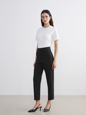 Lc Waikiki Yeni Sezon Yüksek Bel Cigarette Kadın Pileli Pantolon