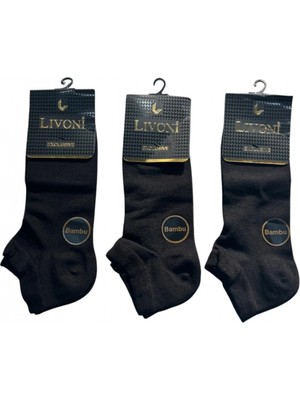 Kiviva Marsilyan- Livoni Dikişsiz Bambu Erkek Patik Çorap 3 Adet