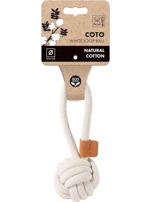 Vento Store Coto Whıte Loop Ball 6,5cm Çekmeli Örgü Top Oyuncak