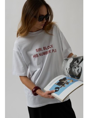 Yeşil Sarmaşık Ön Baskılı Oversize T-Shirt