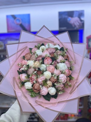 Umay Flowers Şakayık 41 -Isteme Buketi-Pudra Şakayık Buketi 41LI