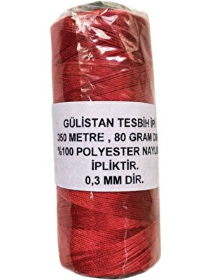 Begün Kırmızılı Makaralı Ince Tesbih İPI...350 Metre . 80 Gramdır...