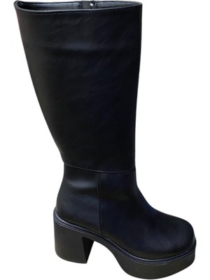 Güven Kundura Kadın Kalın Topuklu Platfrom Çizme