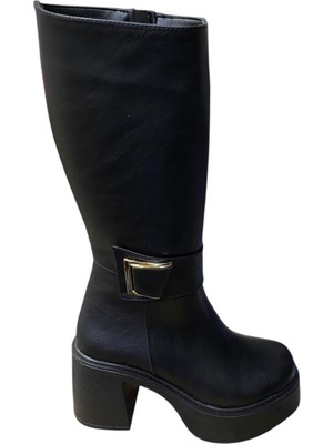 Güven Kundura Kadın Kalın Topuklu Platfrom Çizme