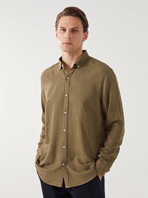 Lc Waikiki Yeni Sezon Slim Fit Uzun Kollu Armürlü Erkek Gömlek
