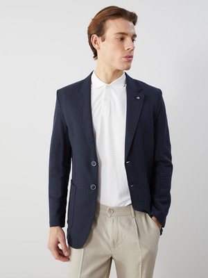 Lc Waikiki Yeni Sezon Standart Kalıp Keten Görünümlü Erkek Blazer Ceket