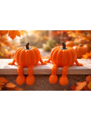 Dekoratif Ayaklı Bal Kabağı Figürü – Tekli Ev Aksesuarı