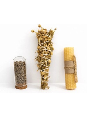 Chellomood -Meditasyon Seti – Üzerlik Tütsü + Balmumu + Kuru Lavanta