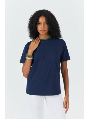 Septemmart %100 Pamuklu Bisiklet Yaka Slim Fit Basic Kadın T-Shirt