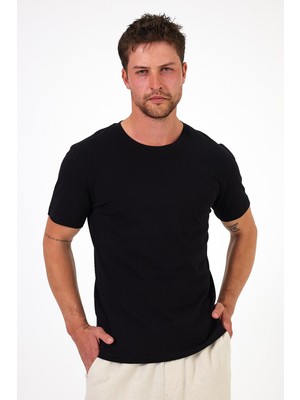 Septemmart %100 Pamuklu Bisiklet Yaka Erkek Slim Fit Basic T-Shirt