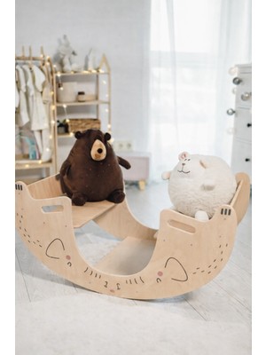 Kids Town Sincap 3'lü Pikler Halkası Montessori Aktivite ve Oyun Masası, Kaydıraklı Tırmanma Seti ve Sandalye