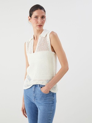 Lc Waikiki Yeni Sezon Polo Yaka Ajurlu Kadın Triko Atlet