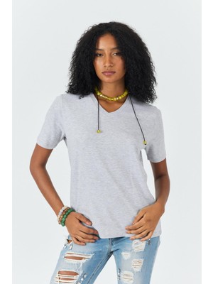 Septemmart %100 Pamuklu Bisiklet Yaka Slim Fit Basic Kadın T-Shirt