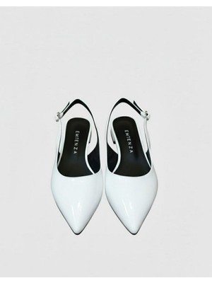 Emienza Rozhex 1.sınıf Rugan Deri Sivri Burun Bayan Babet