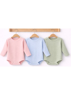 Can Baby %100 Organik Pamuk Bebek Body 3’lü Set Uzun Kollu – Unisex