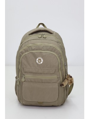 Kapaklı Beş Gözlü Geniş Sırt Çantası – Peluş Hediyeli, Konforlu Askılı, Günlük Kullanım Yeni Sezon