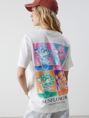 Lc Waikiki Yeni Sezon Vincent Van Gogh Baskılı Kadın Tişört