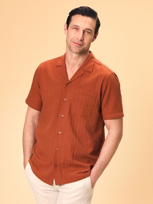 Lc Waikiki Yeni Sezon Regular Fit Kısa Kollu Keten Karışımlı Erkek Gömlek