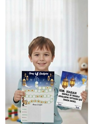 Kt Grup Çocuklar Için Ramazan Ayı Oruç ve Namaz Çizelgesi - Ramazan Sticker