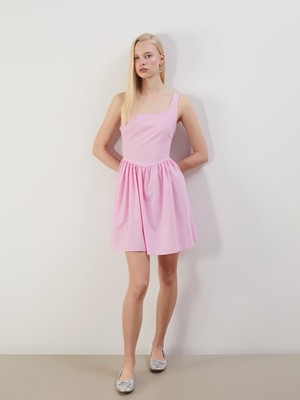 Lc Waikiki Yeni Sezon U Yaka Poplin Mini Elbise