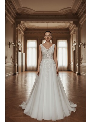 V Yaka Helen Gelinlik