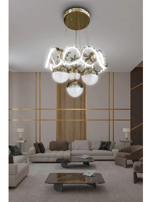 G-Light Sefa 4’lü Sarkıt LED Avize – Modern Salon Aydınlatması