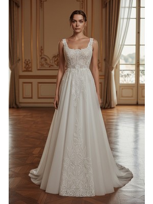 Kırık Beyaz Helen Gelinlik