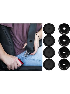 4 Takım Emniyet Kemeri Durdurma Düğmeleri, Kaymaz Emniyet Kemeri Durdurma Klipsleri Geçmeli Sistem, Kaynak Gerektirmez Emniyet Kemeri Durdurma Düğmesi Düğmeleri Emniyet Kemeri Tokasının Kemerin