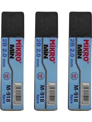 Ucu 2.0mm 2b Mikro 2b Kalem Ucu 2mm Siyah 3 Adet