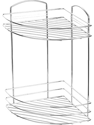 BK032 2 Katlı Duş Rafı ve Sabunluk, Krom