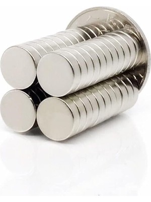 Adet 10X3 mm Yuvarlak Güçlü Neodyum Mıknatıs (Çap 10 mm Kalınlık 3 Mm)