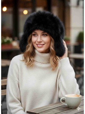 Kadin Kulakli Klipsli Peluş Şapka Bere, Yumuşak Polyester Standart