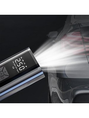 100W 6000MAH Şarjlı Araba Lastik Hava Pompası LED Işıklı Çok Amaçlı Bisiklet Yatak Top Pompası