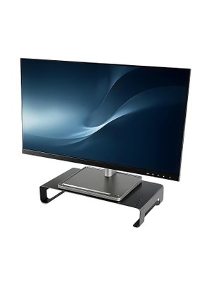 Riser Masaüstü Monitör Standı - Monitör Yükseltici (Siyah, Medium)