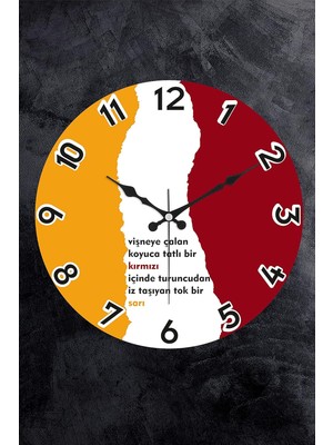 Vento Store 25 cm Dekoratif Plastik Bombeli Cam Taraftar Duvar Saati