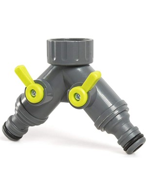 Eco Musluk Adaptörü Iki Hortum Çıkışlı Vanalı 3/4