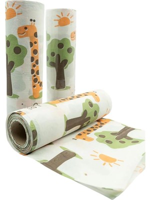 Kullanımlık Pratik Masa Aktivite Kullan At Piknik Kamp Örtüsü 100X120 Zürafa Desen 3'lü Rulo Sıvı Geçirmez, Çocuk Parti Örtüsü