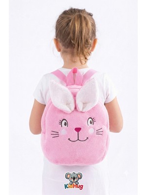Kidhug Tavşan Peluş Kız Çocuk Çantası Premium [tavşo] Nakışlı At Tüyü Kumaş Çocuk Çantası |0-8 Yaş|