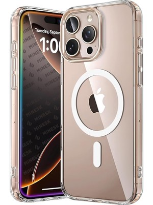 iPhone 16 Pro Max Için Origin Serisi Premium Kalite Magsafe ile Uyumlu Kılıf Crystal Clear Super Şeffaf Materyal ve Inceltilmiş 3D Gerçek Manyetik Çember (16 Pro Max)