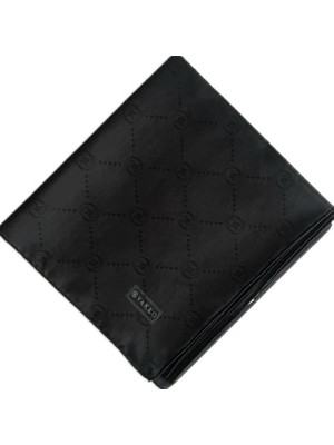Vakko Pamuk Ipek Monogram Eşarp 4132026-SIYAH