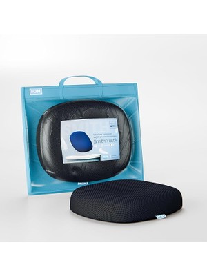 'uykumu Kaliteli Aldım' Fom Smith Visco Hemoroid Basur Oturma Simidi Yastık, Ortopedik, 44 x 43 x 8, Siyah, Fom 'uykumu Kaliteli Aldım'