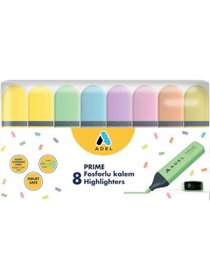 Prime Fosforlu Kalem 8'li Set